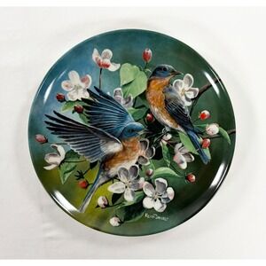 Vintage 1986 Edwin M Knowles The Bluebird Collector Plate Kevin Daniel 8.5"
